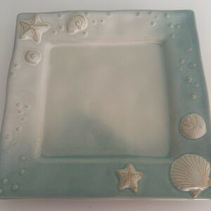 Sonoma life & Style Seaside Ceramic Plate with Coastal Motif